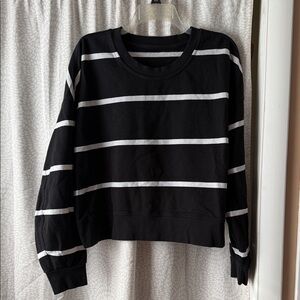 Lululemon Athletica Perfectly Oversized Cropped Crew Stripe